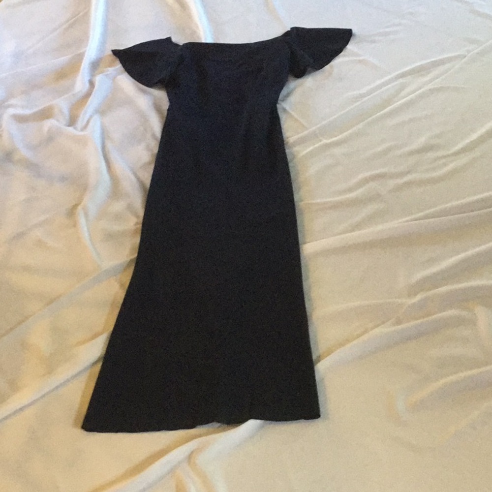 Chiara Boni navy blue designer gown